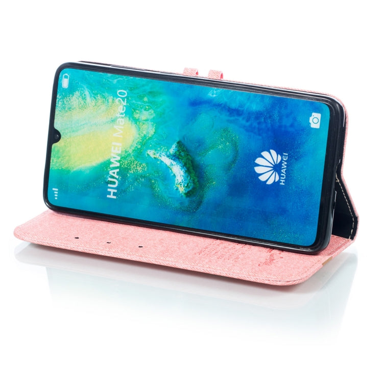 Splicing Embossed Male Style Horizontal Flip Leather Case for Huawei Mate 20, with Holder & Card Slots & Wallet & Lanyard