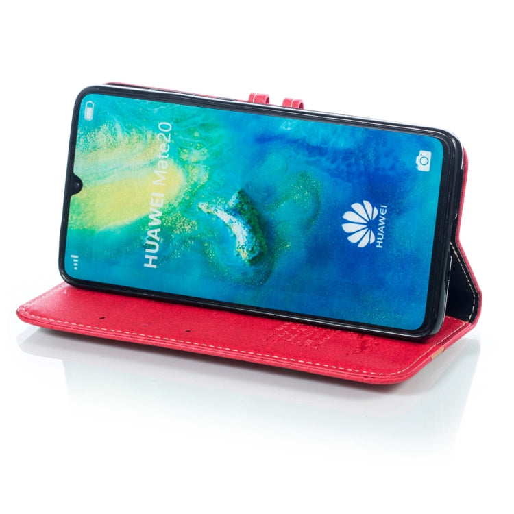 Splicing Embossed Male Style Horizontal Flip Leather Case for Huawei Mate 20, with Holder & Card Slots & Wallet & Lanyard