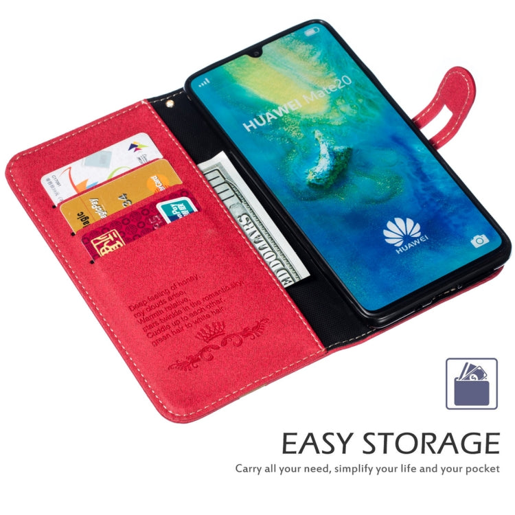 Splicing Embossed Male Style Horizontal Flip Leather Case for Huawei Mate 20, with Holder & Card Slots & Wallet & Lanyard