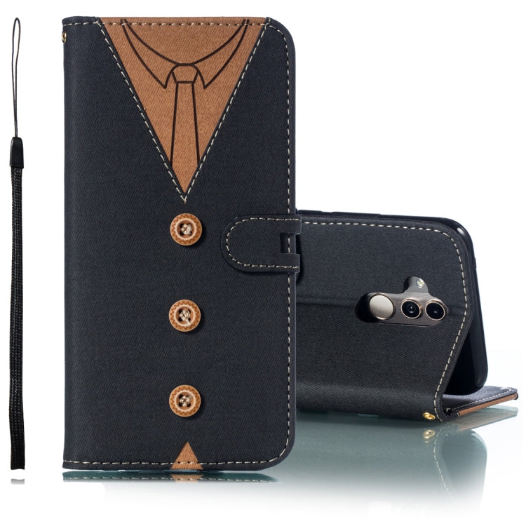 Splicing Embossed Male Style Horizontal Flip Leather Case for Huawei Mate 20 Lite/ Maimang 7, with Holder & Card Slots & Wallet & Lanyard