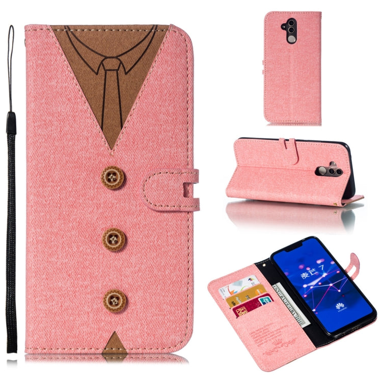 Splicing Embossed Male Style Horizontal Flip Leather Case for Huawei Mate 20 Lite/ Maimang 7, with Holder & Card Slots & Wallet & Lanyard