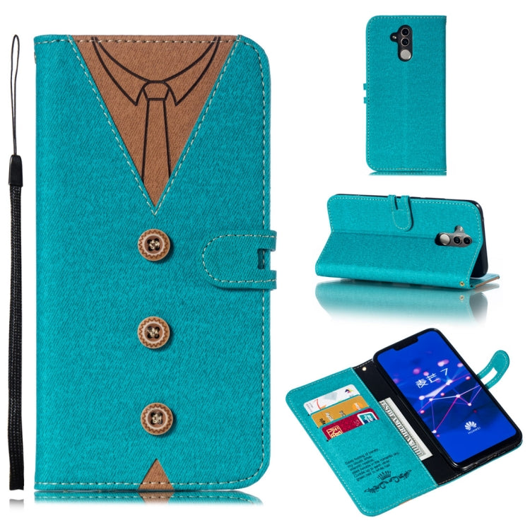 Splicing Embossed Male Style Horizontal Flip Leather Case for Huawei Mate 20 Lite/ Maimang 7, with Holder & Card Slots & Wallet & Lanyard