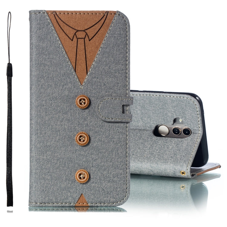 Splicing Embossed Male Style Horizontal Flip Leather Case for Huawei Mate 20 Lite/ Maimang 7, with Holder & Card Slots & Wallet & Lanyard