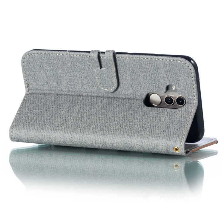 Splicing Embossed Male Style Horizontal Flip Leather Case for Huawei Mate 20 Lite/ Maimang 7, with Holder & Card Slots & Wallet & Lanyard