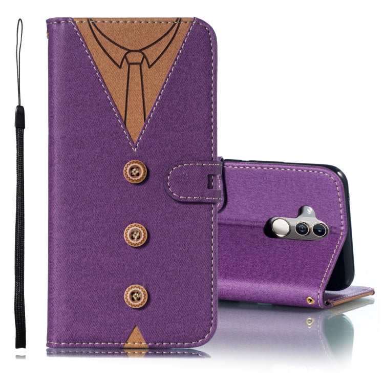 Splicing Embossed Male Style Horizontal Flip Leather Case for Huawei Mate 20 Lite/ Maimang 7, with Holder & Card Slots & Wallet & Lanyard