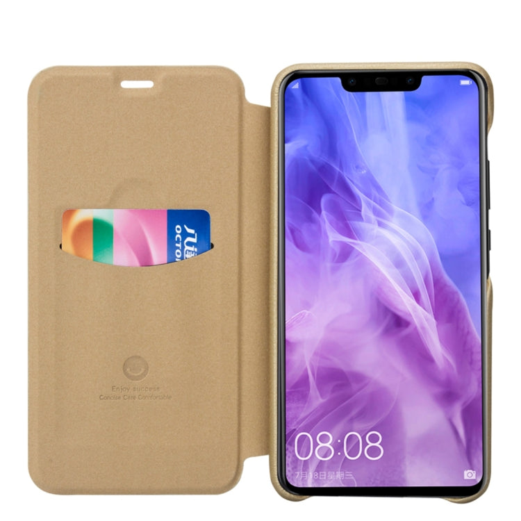 lenuo Ledream Series Litchi Texture Horizontal Flip PU Leather Case for Huawei Nova 3, with Card Slot(Gold)