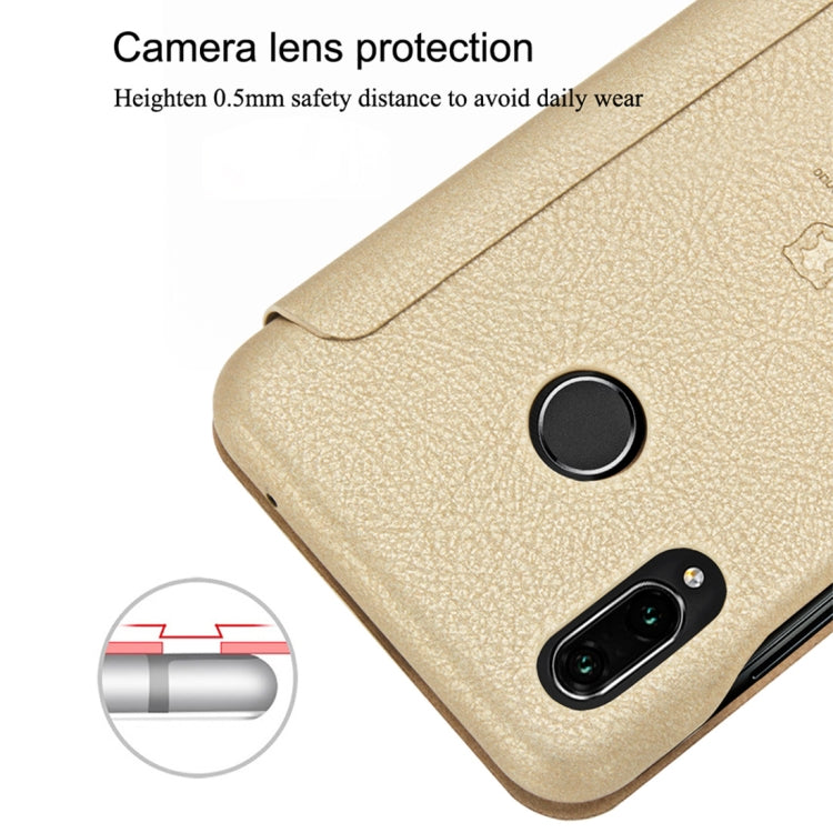 lenuo Ledream Series Litchi Texture Horizontal Flip PU Leather Case for Huawei Nova 3, with Card Slot(Gold)