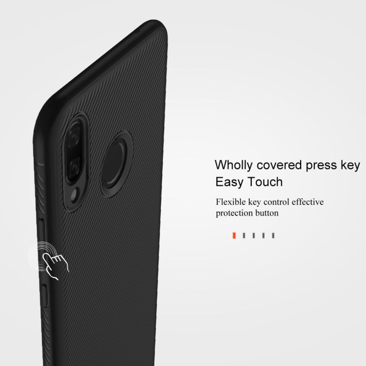 lenuo Leshen Series Stripe Texture TPU Case for Huawei Y9 (2019) / Enjoy 9 Plus(Blue)