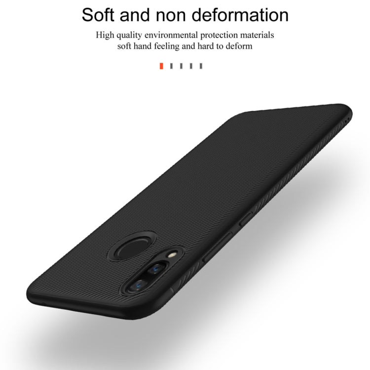 lenuo Leshen Series Stripe Texture TPU Case for Huawei Y9 (2019) / Enjoy 9 Plus(Blue)