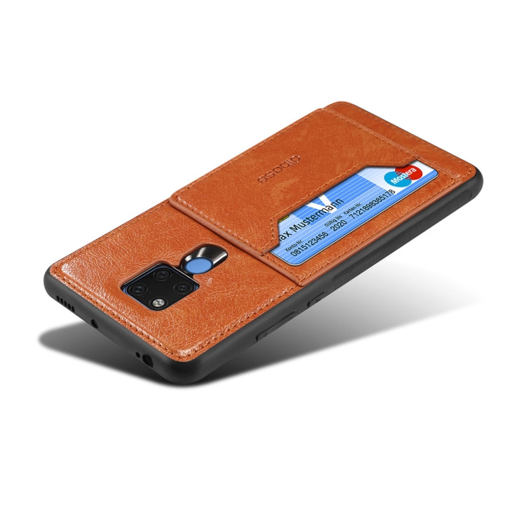 Dibase TPU + PC + PU Crazy Horse Texture Protective Case for Huawei Mate 20 X, with Holder & Card Slots