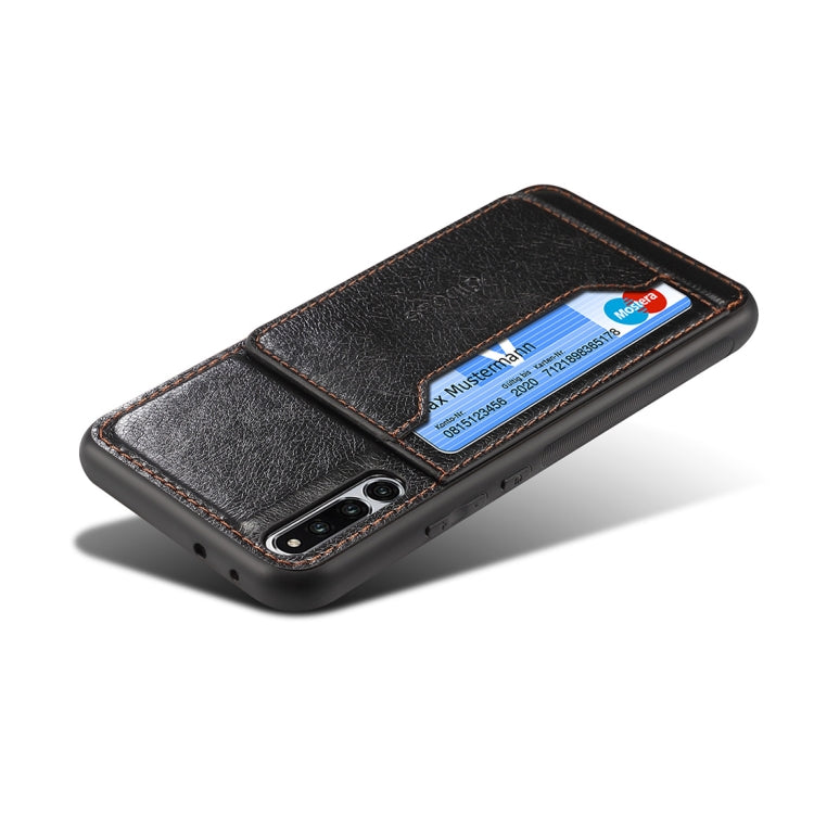 Dibase TPU + PC + PU Crazy Horse Texture Protective Case for Huawei Honor Magic 2, with Holder & Card Slots