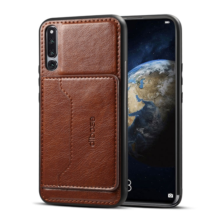 Dibase TPU + PC + PU Crazy Horse Texture Protective Case for Huawei Honor Magic 2, with Holder & Card Slots