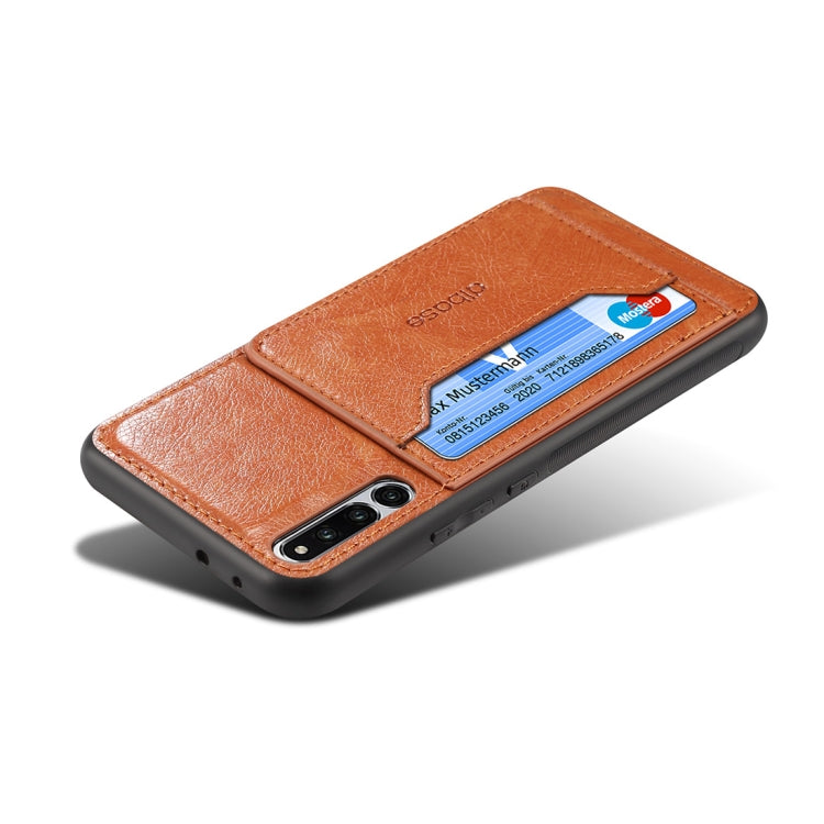 Dibase TPU + PC + PU Crazy Horse Texture Protective Case for Huawei Honor Magic 2, with Holder & Card Slots