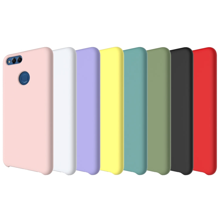 Solid Color Liquid Silicone Dropproof Protective Case for Huawei Honor 7X