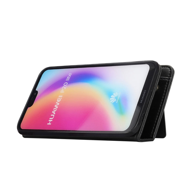 Horizontal Flip Leather Case for Huawei P20 Lite, with Card Slots & Arc Holder & Wallet & Photo Frame