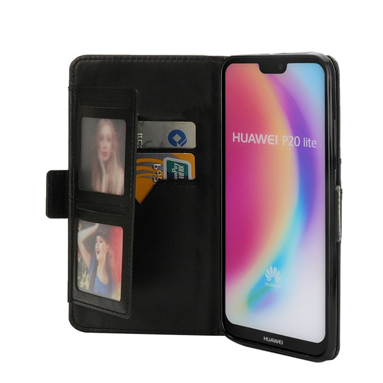 Horizontal Flip Leather Case for Huawei P20 Lite, with Card Slots & Arc Holder & Wallet & Photo Frame