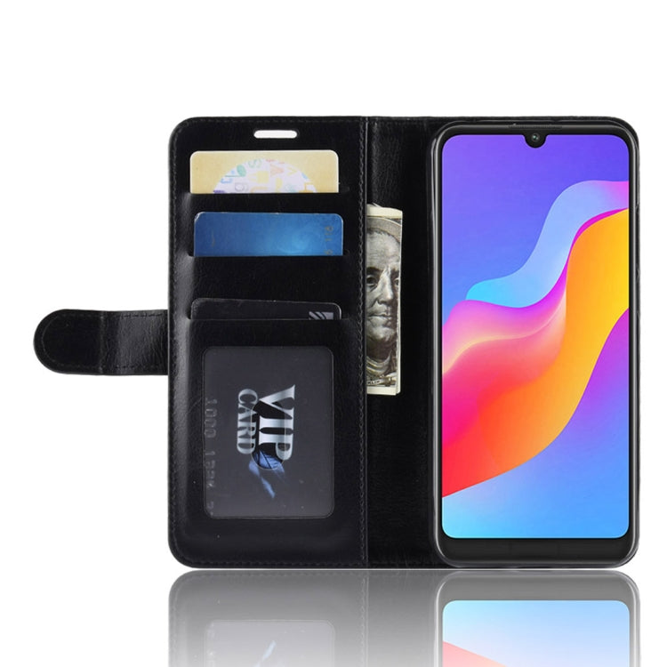 R64 Texture Single Fold Horizontal Flip Leather Case for Huawei Honor 8A, with Holder & Wallet & Card Slots & Photo Frame