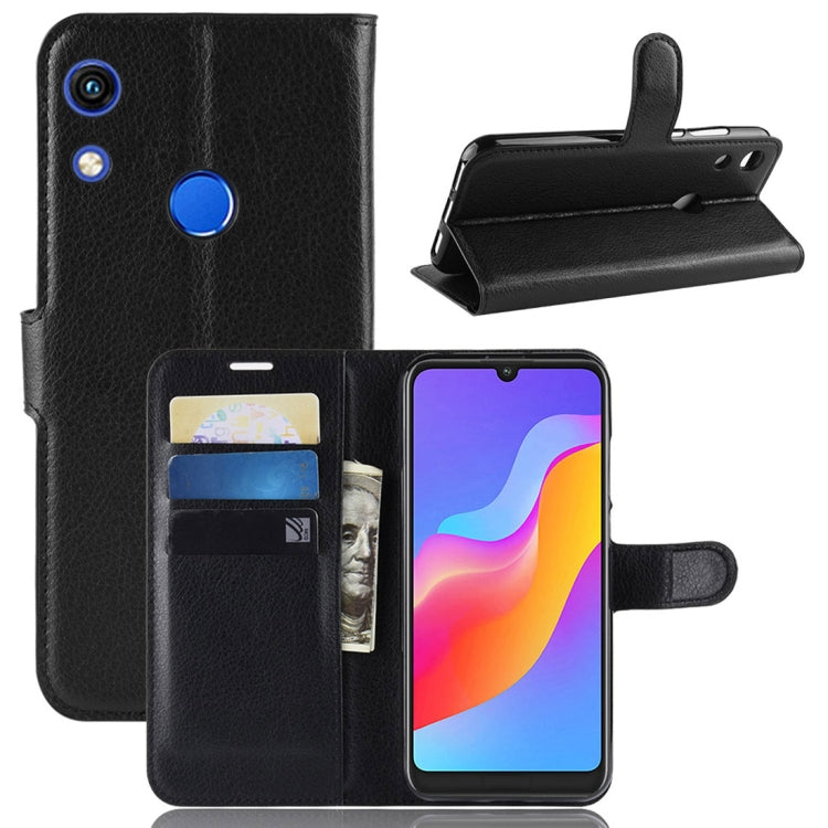Litchi Texture Horizontal Flip Leather Case for Huawei Honor 8A, with Wallet & Holder & Card Slots