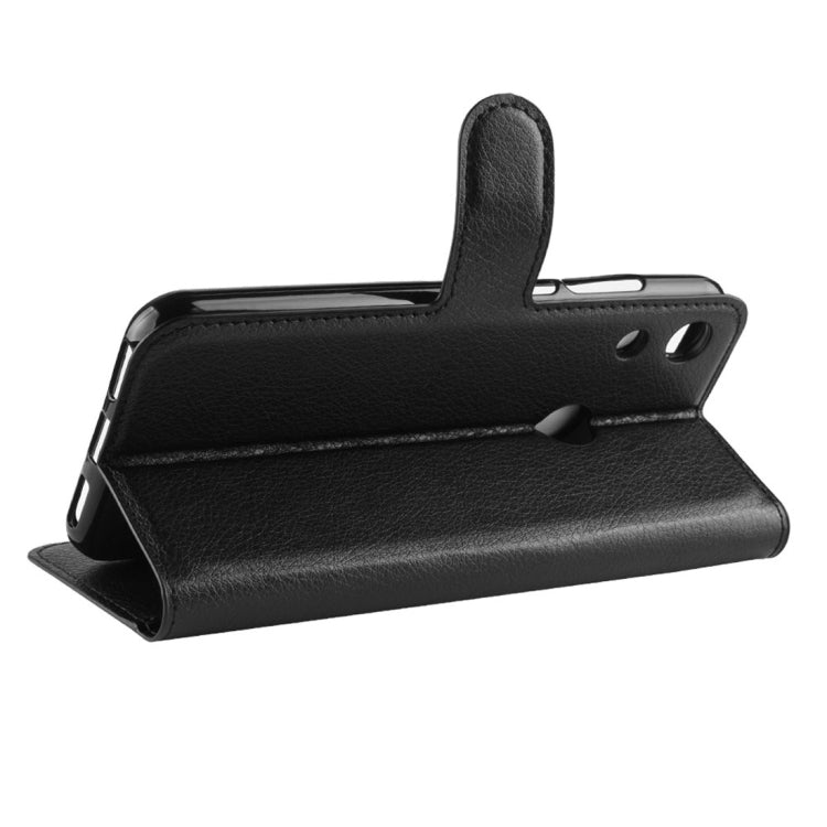 Litchi Texture Horizontal Flip Leather Case for Huawei Honor 8A, with Wallet & Holder & Card Slots