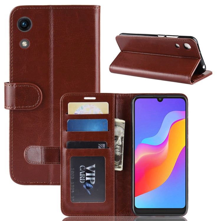R64 Texture Single Fold Horizontal Flip Leather Case for Huawei Honor Play 8A, with Holder & Wallet & Card Slots & Photo Frame