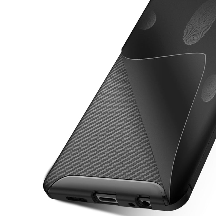 Carbon Fiber Texture Shockproof TPU Case for Huawei P30 (Black)