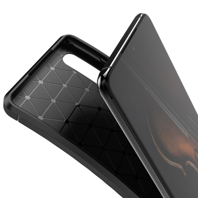Carbon Fiber Texture Shockproof TPU Case for Huawei P30 (Black)