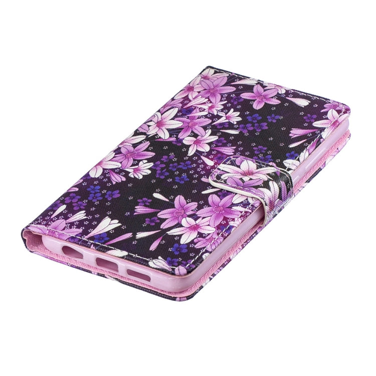 Lily Pattern Horizontal Flip Leather Case for Huawei P30, with Holder & Card Slots & Wallet
