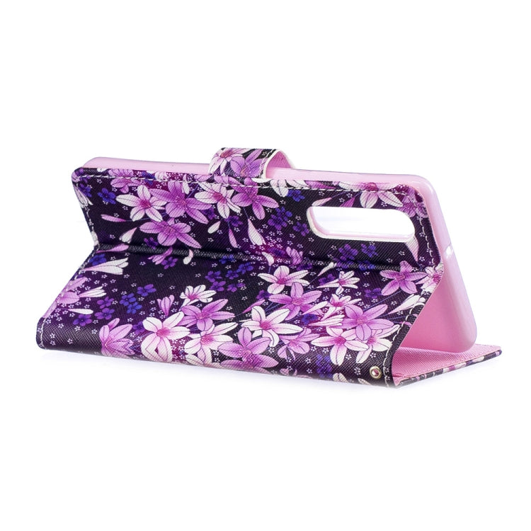 Lily Pattern Horizontal Flip Leather Case for Huawei P30, with Holder & Card Slots & Wallet