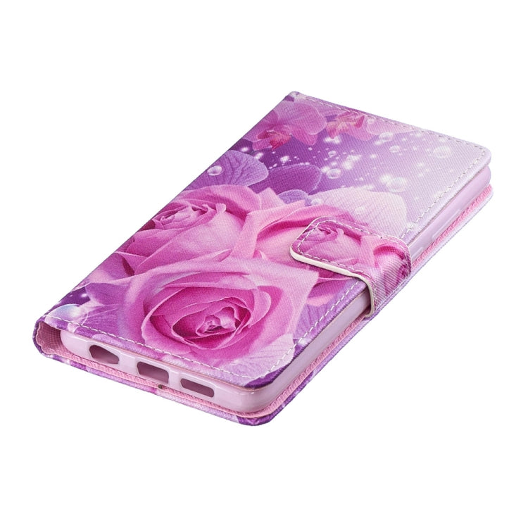 Rose Pattern Horizontal Flip Leather Case for Huawei P30, with Holder & Card Slots & Wallet