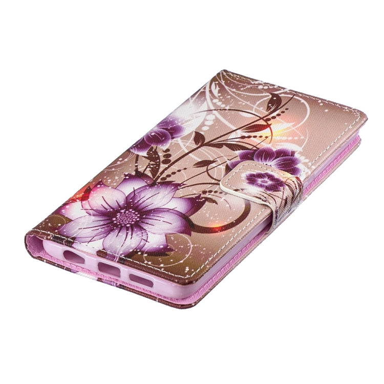 Lotus Pattern Horizontal Flip Leather Case for Huawei P30, with Holder & Card Slots & Wallet