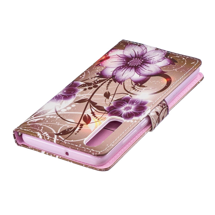 Lotus Pattern Horizontal Flip Leather Case for Huawei P30, with Holder & Card Slots & Wallet