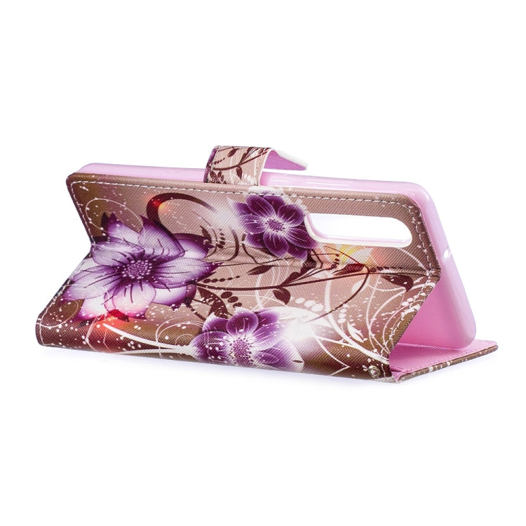 Lotus Pattern Horizontal Flip Leather Case for Huawei P30, with Holder & Card Slots & Wallet