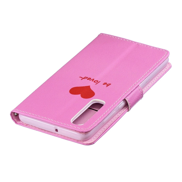 Heart Pattern Horizontal Flip Leather Case for Huawei P30, with Holder & Card Slots & Wallet