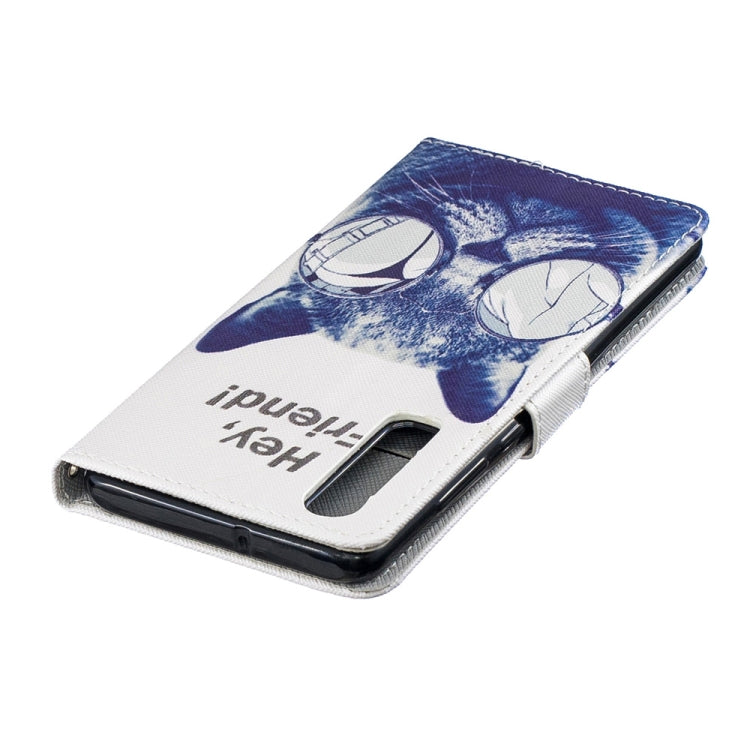 Cool Cat Pattern Horizontal Flip Leather Case for Huawei P30, with Holder & Card Slots & Wallet