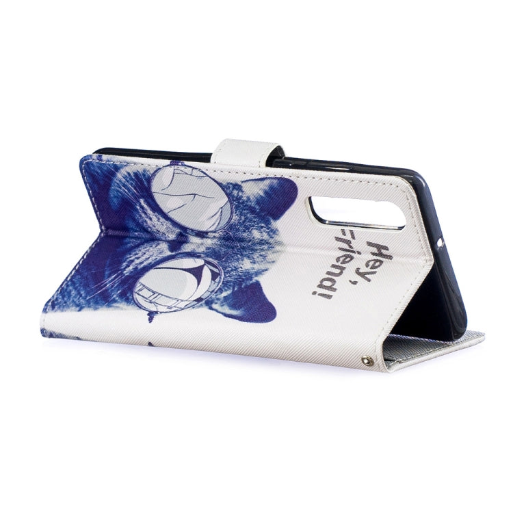 Cool Cat Pattern Horizontal Flip Leather Case for Huawei P30, with Holder & Card Slots & Wallet