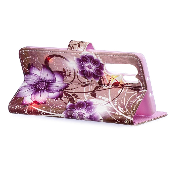 Lotus Pattern Horizontal Flip Leather Case for Huawei P30 Pro, with Holder & Card Slots & Wallet