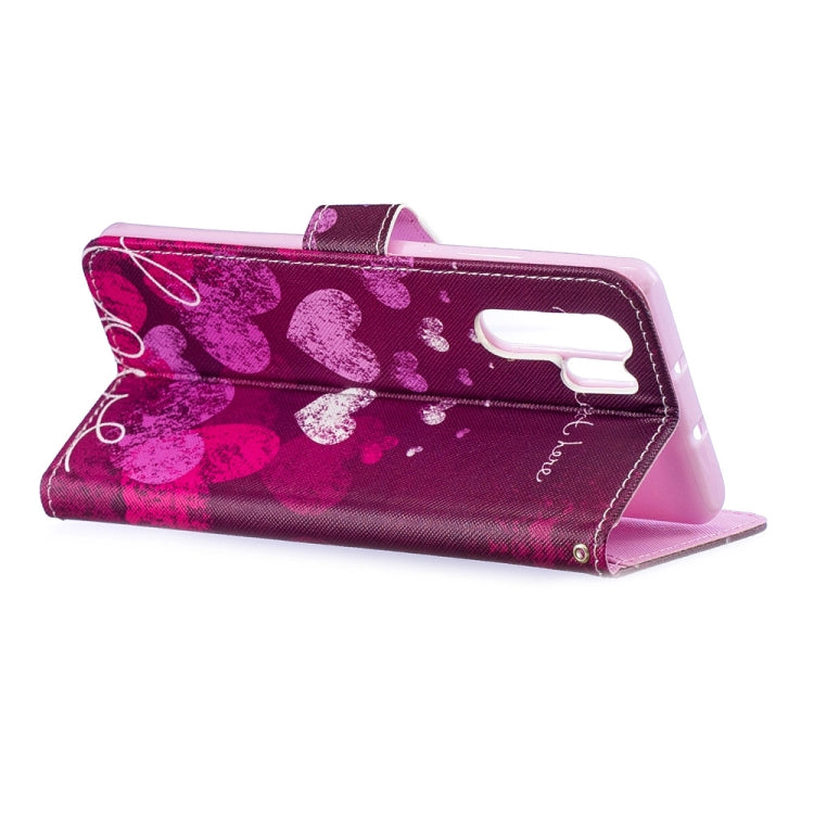 Letter and Heart  Pattern Horizontal Flip Leather Case for Huawei P30 Pro, with Holder & Card Slots & Wallet