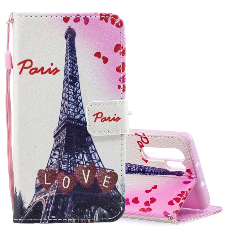 Love Tower Pattern Horizontal Flip Leather Case for Huawei P30 Pro, with Holder & Card Slots & Wallet