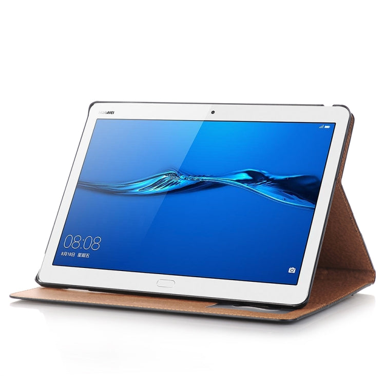 For Huawei MediaPad M3 Lite 10 Vintage Book Style Horizontal Flip Environmental PU Leather Case with Holder & Card Slots & Wallet & Photo Frame