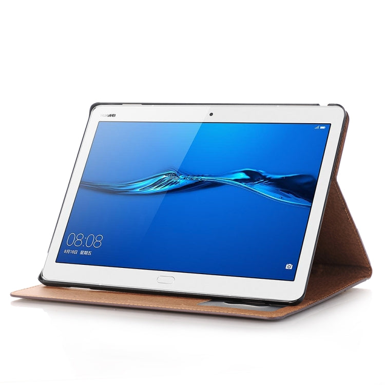 For Huawei MediaPad M3 Lite 10 Vintage Book Style Horizontal Flip Environmental PU Leather Case with Holder & Card Slots & Wallet & Photo Frame