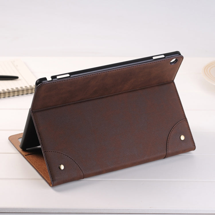 For Huawei MediaPad M3 Lite 10 Vintage Book Style Horizontal Flip Environmental PU Leather Case with Holder & Card Slots & Wallet & Photo Frame