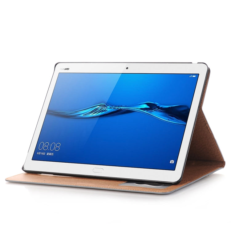 For Huawei MediaPad M3 Lite 10 Vintage Book Style Horizontal Flip Environmental PU Leather Case with Holder & Card Slots & Wallet & Photo Frame