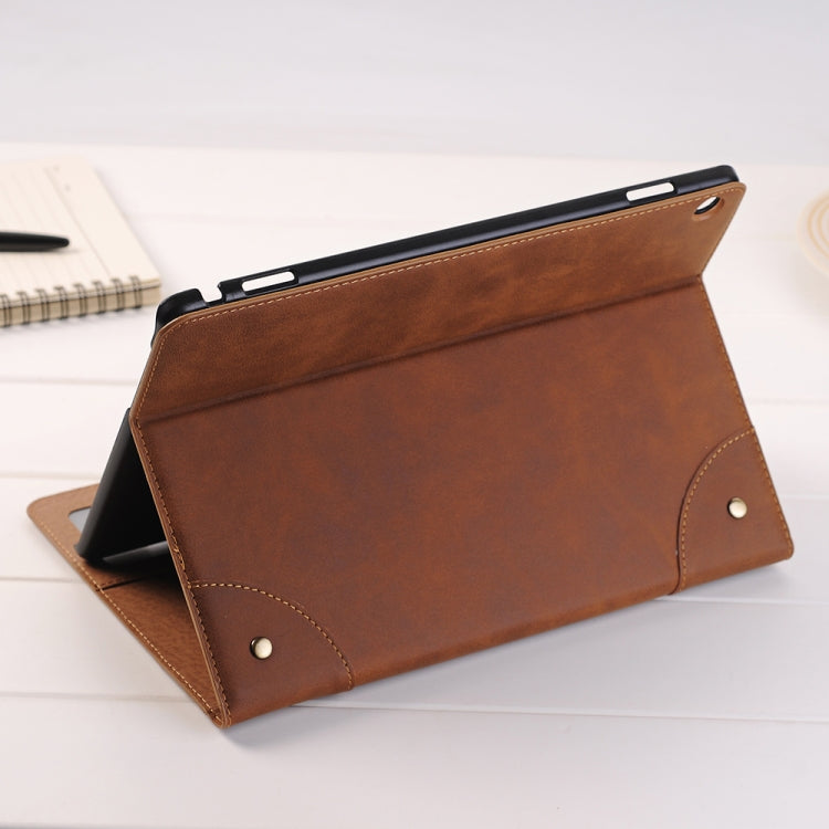 For Huawei MediaPad M3 Lite 10 Vintage Book Style Horizontal Flip Environmental PU Leather Case with Holder & Card Slots & Wallet & Photo Frame