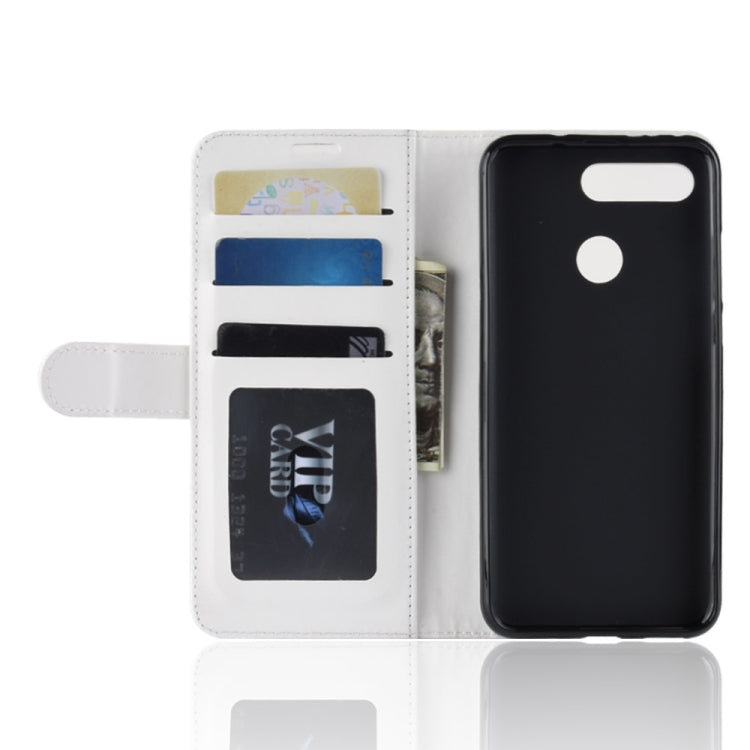 R64 Texture Single Fold Horizontal Flip Leather Case for Huawei Honor View 20, with Holder & Wallet & Card Slots & Photo Frame