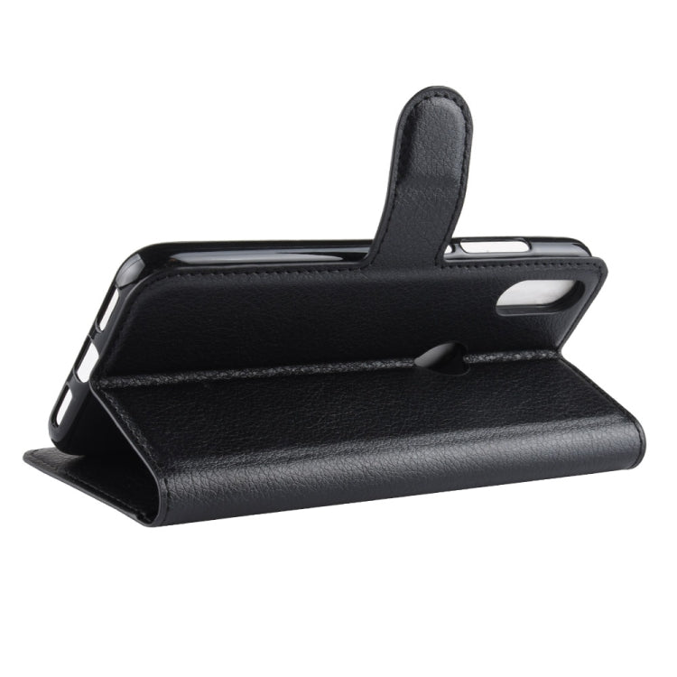 Litchi Texture Horizontal Flip Leather Case for Huawei Y7 2019, with Wallet & Holder & Card Slots