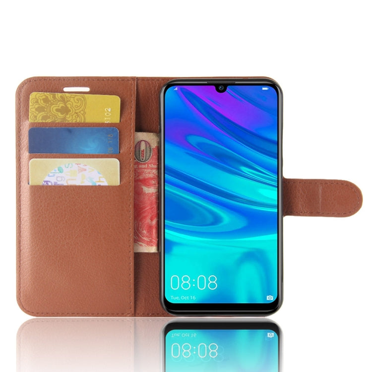 Litchi Texture Horizontal Flip Leather Case for Huawei Y7 2019, with Wallet & Holder & Card Slots