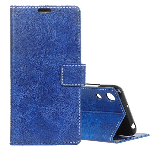 Retro Crazy Horse Texture Horizontal Flip Leather Case for Huawei Honor Play 8A, with Holder & Card Slots & Wallet & Photo Frame