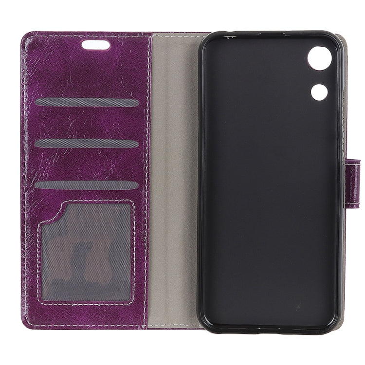 Retro Crazy Horse Texture Horizontal Flip Leather Case for Huawei Honor Play 8A, with Holder & Card Slots & Wallet & Photo Frame