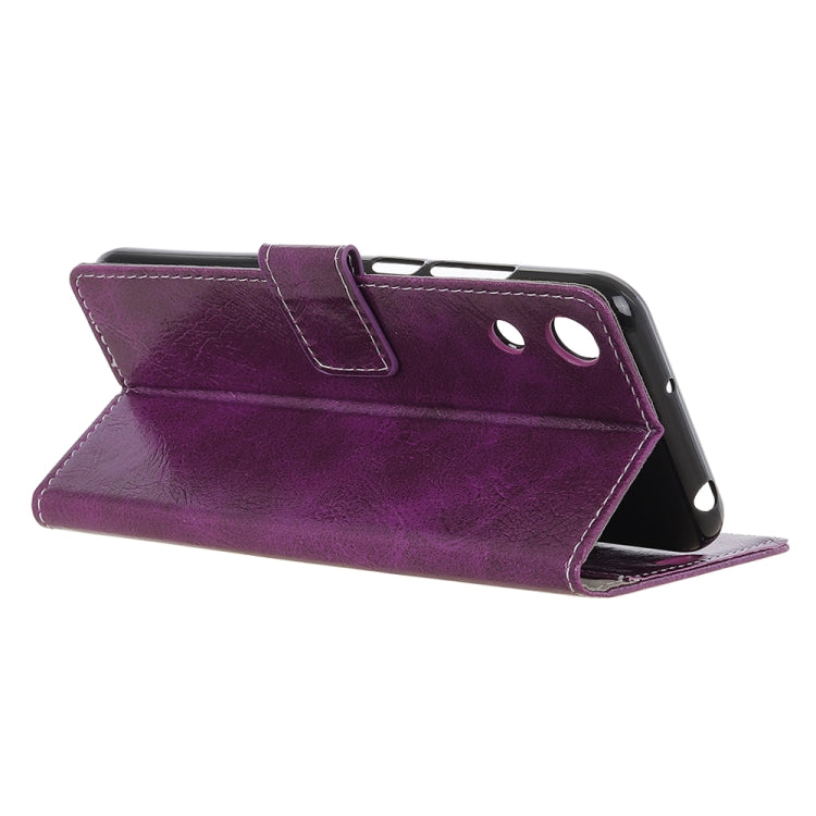 Retro Crazy Horse Texture Horizontal Flip Leather Case for Huawei Honor Play 8A, with Holder & Card Slots & Wallet & Photo Frame