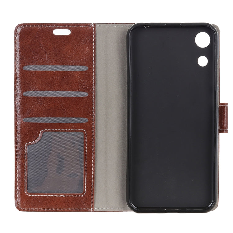 Retro Crazy Horse Texture Horizontal Flip Leather Case for Huawei Honor Play 8A, with Holder & Card Slots & Wallet & Photo Frame